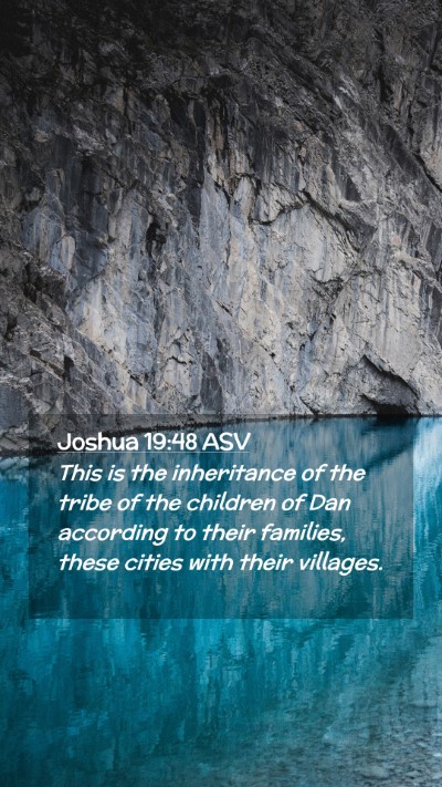Picture 02 - Joshua 19:48 ASV Mobile Phone Wallpaper - This is the inheritance of the tribe of the - Mobile Bible Verse Wallpaper