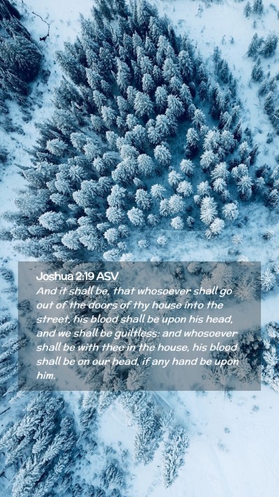 Picture 02 - Joshua 2:19 ASV Mobile Phone Wallpaper - And it shall be, that whosoever shall go out of - Mobile Bible Verse Wallpaper