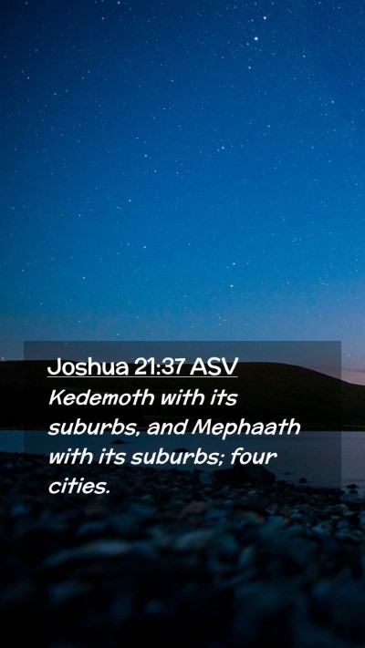 Picture 02 - Joshua 21:37 ASV Mobile Phone Wallpaper - Kedemoth with its suburbs, and Mephaath with its - Mobile Bible Verse Wallpaper