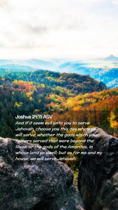 Picture 02 - Joshua 24:15 ASV Mobile Phone Wallpaper - And if it seem evil unto you to serve Jehovah, - Mobile Bible Verse Wallpaper