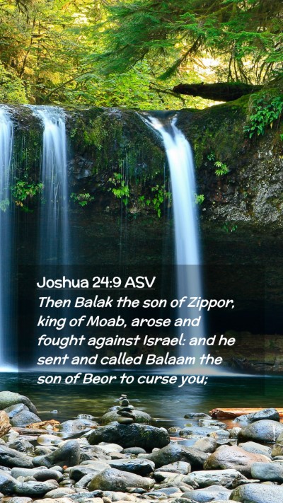 Picture 02 - Joshua 24:9 ASV Mobile Phone Wallpaper - Then Balak the son of Zippor, king of Moab, arose - Mobile Bible Verse Wallpaper