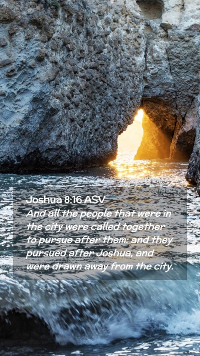 Picture 02 - Joshua 8:16 ASV Mobile Phone Wallpaper - And all the people that were in the city were - Mobile Bible Verse Wallpaper