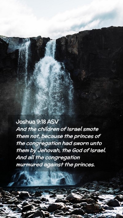 Picture 02 - Joshua 9:18 ASV Mobile Phone Wallpaper - And the children of Israel smote them not, - Mobile Bible Verse Wallpaper