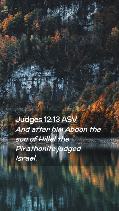 Picture 02 - Judges 12:13 ASV Mobile Phone Wallpaper - And after him Abdon the son of Hillel the - Mobile Bible Verse Wallpaper