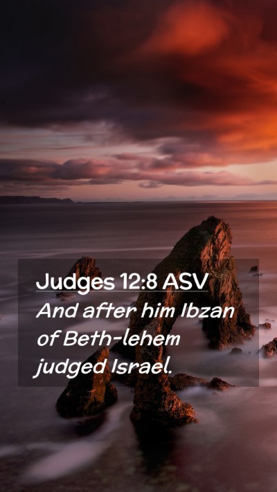 Picture 02 - Judges 12:8 ASV Mobile Phone Wallpaper - And after him Ibzan of Beth-lehem judged - Mobile Bible Verse Wallpaper