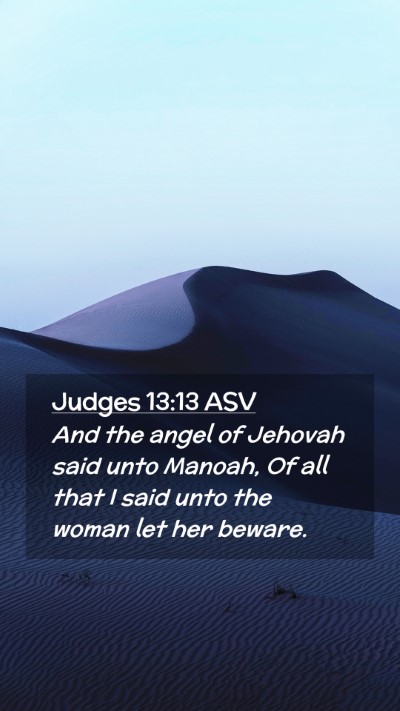 Picture 02 - Judges 13:13 ASV Mobile Phone Wallpaper - And the angel of Jehovah said unto Manoah, Of all - Mobile Bible Verse Wallpaper