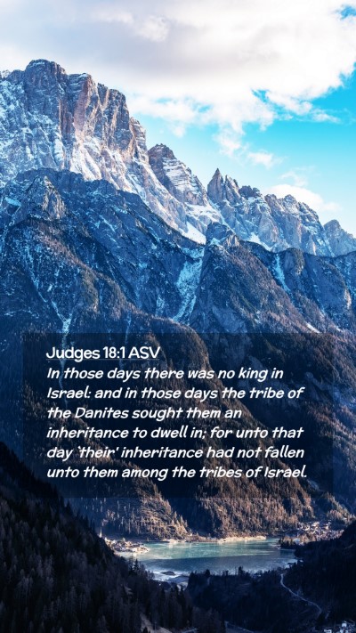 Picture 02 - Judges 18:1 ASV Mobile Phone Wallpaper - In those days there was no king in Israel: and in - Mobile Bible Verse Wallpaper