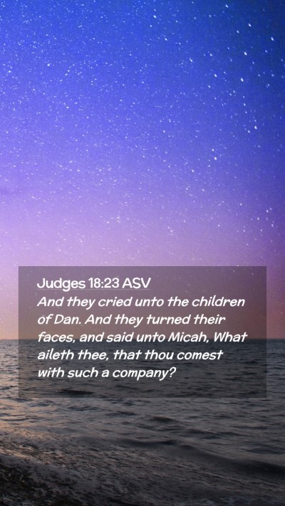 Picture 02 - Judges 18:23 ASV Mobile Phone Wallpaper - And they cried unto the children of Dan. And they - Mobile Bible Verse Wallpaper