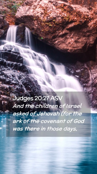 Picture 02 - Judges 20:27 ASV Mobile Phone Wallpaper - And the children of Israel asked of Jehovah (for - Mobile Bible Verse Wallpaper