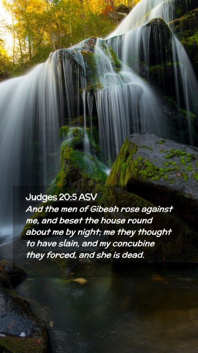Picture 02 - Judges 20:5 ASV Mobile Phone Wallpaper - And the men of Gibeah rose against me, and beset - Mobile Bible Verse Wallpaper