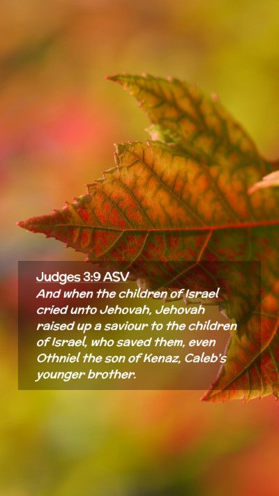 Picture 02 - Judges 3:9 ASV Mobile Phone Wallpaper - And when the children of Israel cried unto - Mobile Bible Verse Wallpaper