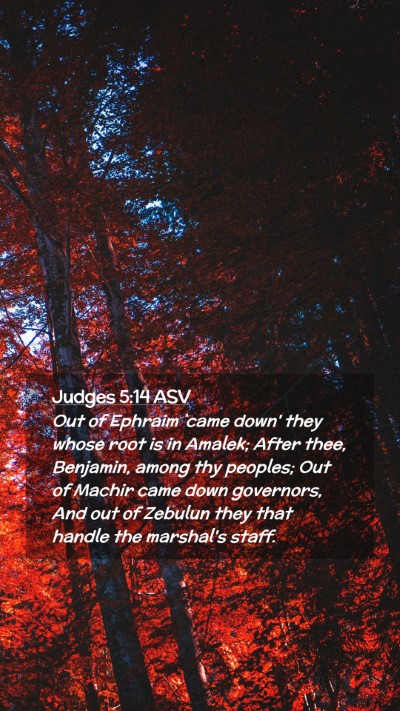 Picture 02 - Judges 5:14 ASV Mobile Phone Wallpaper - Out of Ephraim `came down' they whose root is in - Mobile Bible Verse Wallpaper