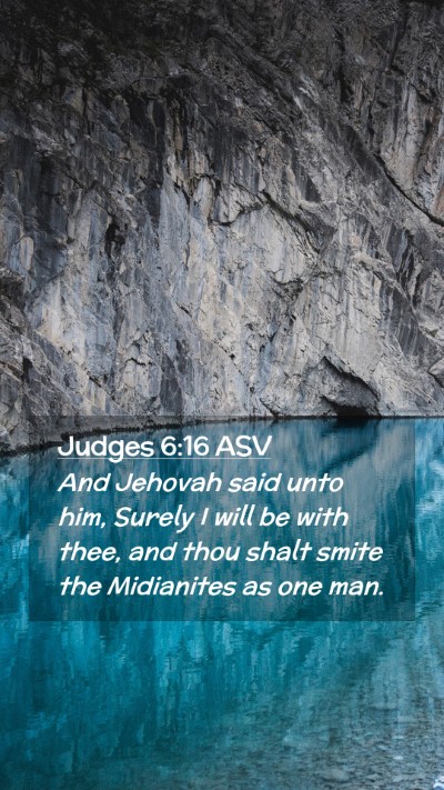 Picture 02 - Judges 6:16 ASV Mobile Phone Wallpaper - And Jehovah said unto him, Surely I will be with - Mobile Bible Verse Wallpaper