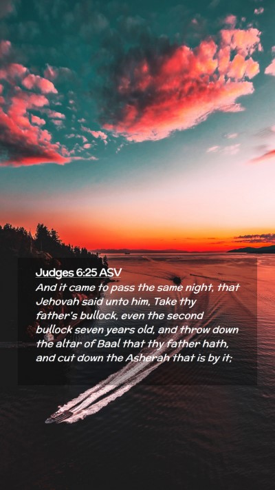 Picture 02 - Judges 6:25 ASV Mobile Phone Wallpaper - And it came to pass the same night, that Jehovah - Mobile Bible Verse Wallpaper