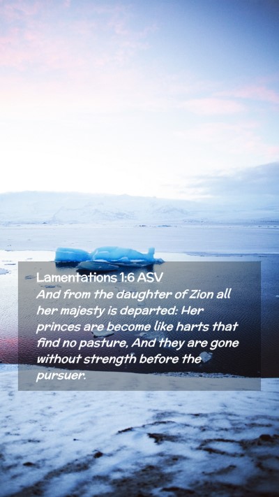 Picture 02 - Lamentations 1:6 ASV Mobile Phone Wallpaper - And from the daughter of Zion all her majesty is - Mobile Bible Verse Wallpaper