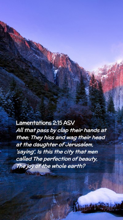 Picture 02 - Lamentations 2:15 ASV Mobile Phone Wallpaper - All that pass by clap their hands at thee; They - Mobile Bible Verse Wallpaper