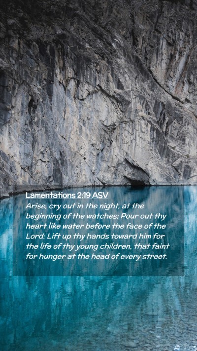 Picture 02 - Lamentations 2:19 ASV Mobile Phone Wallpaper - Arise, cry out in the night, at the beginning of - Mobile Bible Verse Wallpaper