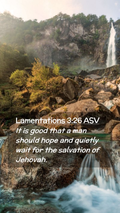 Picture 02 - Lamentations 3:26 ASV Mobile Phone Wallpaper - It is good that a man should hope and quietly - Mobile Bible Verse Wallpaper