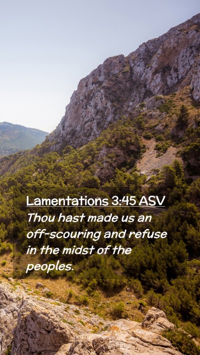 Picture 02 - Lamentations 3:45 ASV Mobile Phone Wallpaper - Thou hast made us an off-scouring and refuse in - Mobile Bible Verse Wallpaper