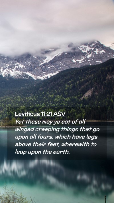 Picture 02 - Leviticus 11:21 ASV Mobile Phone Wallpaper - Yet these may ye eat of all winged creeping - Mobile Bible Verse Wallpaper