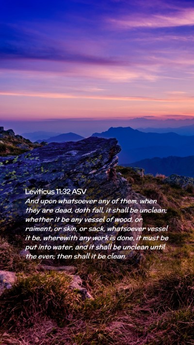 Picture 02 - Leviticus 11:32 ASV Mobile Phone Wallpaper - And upon whatsoever any of them, when they are - Mobile Bible Verse Wallpaper
