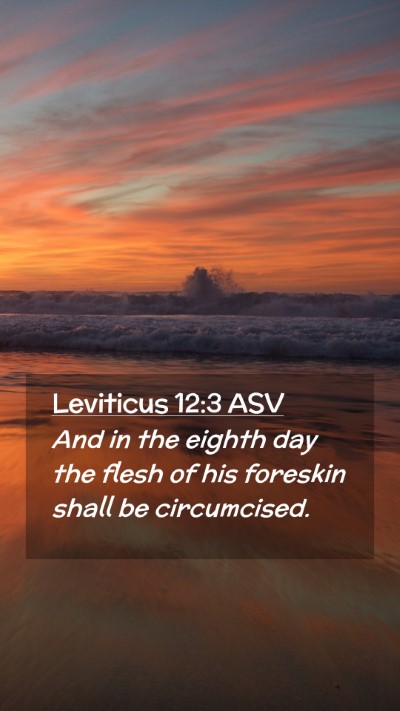 Picture 02 - Leviticus 12:3 ASV Mobile Phone Wallpaper - And in the eighth day the flesh of his foreskin - Mobile Bible Verse Wallpaper