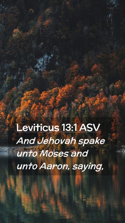 Picture 02 - Leviticus 13:1 ASV Mobile Phone Wallpaper - And Jehovah spake unto Moses and unto Aaron, - Mobile Bible Verse Wallpaper