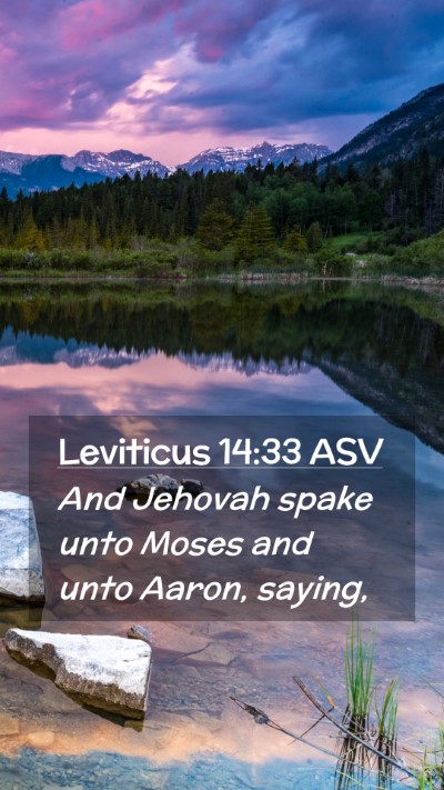 Picture 02 - Leviticus 14:33 ASV Mobile Phone Wallpaper - And Jehovah spake unto Moses and unto Aaron, - Mobile Bible Verse Wallpaper