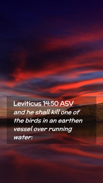 Picture 02 - Leviticus 14:50 ASV Mobile Phone Wallpaper - and he shall kill one of the birds in an earthen - Mobile Bible Verse Wallpaper
