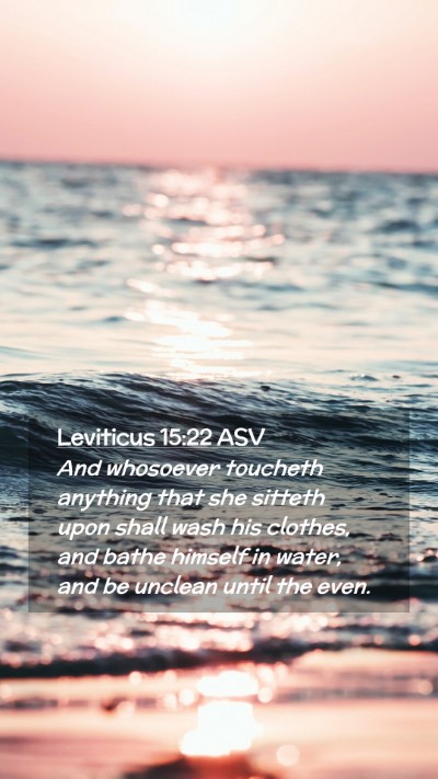 Picture 02 - Leviticus 15:22 ASV Mobile Phone Wallpaper - And whosoever toucheth anything that she sitteth - Mobile Bible Verse Wallpaper