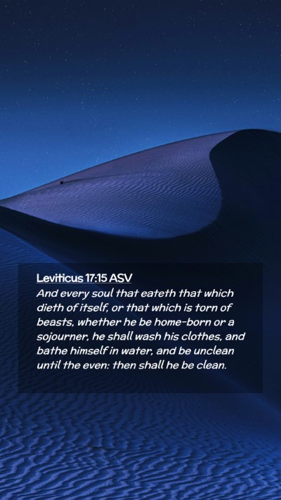Picture 02 - Leviticus 17:15 ASV Mobile Phone Wallpaper - And every soul that eateth that which dieth of - Mobile Bible Verse Wallpaper