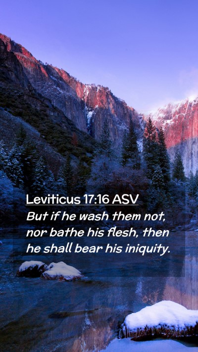 Picture 02 - Leviticus 17:16 ASV Mobile Phone Wallpaper - But if he wash them not, nor bathe his flesh, - Mobile Bible Verse Wallpaper