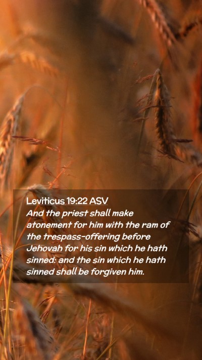 Picture 02 - Leviticus 19:22 ASV Mobile Phone Wallpaper - And the priest shall make atonement for him with - Mobile Bible Verse Wallpaper