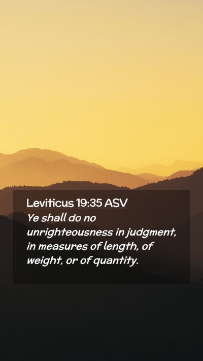 Picture 02 - Leviticus 19:35 ASV Mobile Phone Wallpaper - Ye shall do no unrighteousness in judgment, in - Mobile Bible Verse Wallpaper