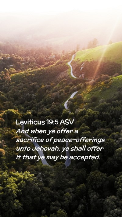 Picture 02 - Leviticus 19:5 ASV Mobile Phone Wallpaper - And when ye offer a sacrifice of peace-offerings - Mobile Bible Verse Wallpaper