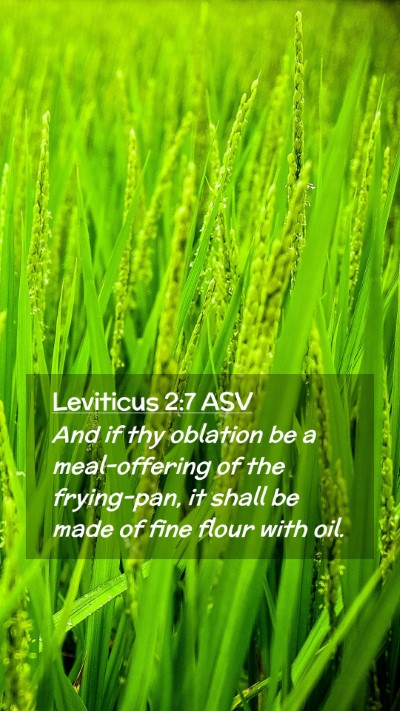 Picture 02 - Leviticus 2:7 ASV Mobile Phone Wallpaper - And if thy oblation be a meal-offering of the - Mobile Bible Verse Wallpaper
