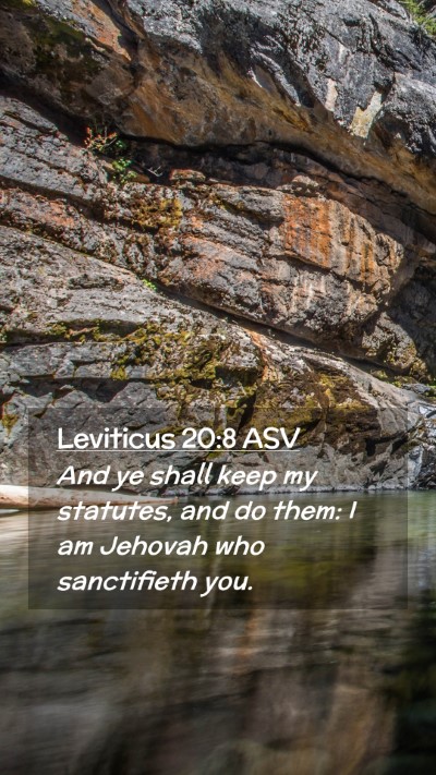 Picture 02 - Leviticus 20:8 ASV Mobile Phone Wallpaper - And ye shall keep my statutes, and do them: I am - Mobile Bible Verse Wallpaper