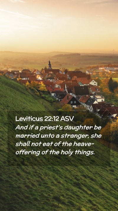Picture 02 - Leviticus 22:12 ASV Mobile Phone Wallpaper - And if a priest's daughter be married unto a - Mobile Bible Verse Wallpaper