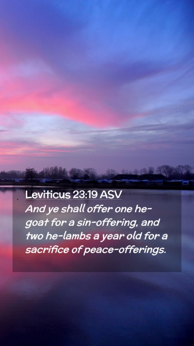 Picture 02 - Leviticus 23:19 ASV Mobile Phone Wallpaper - And ye shall offer one he-goat for a - Mobile Bible Verse Wallpaper