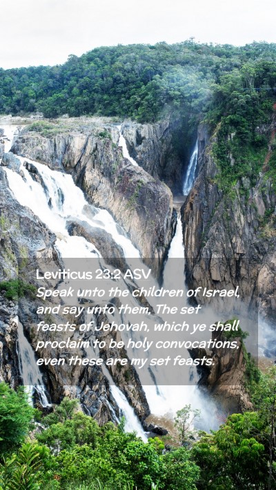 Picture 02 - Leviticus 23:2 ASV Mobile Phone Wallpaper - Speak unto the children of Israel, and say unto - Mobile Bible Verse Wallpaper