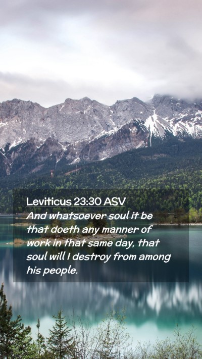 Picture 02 - Leviticus 23:30 ASV Mobile Phone Wallpaper - And whatsoever soul it be that doeth any manner - Mobile Bible Verse Wallpaper