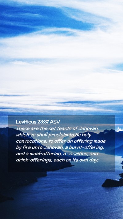 Picture 02 - Leviticus 23:37 ASV Mobile Phone Wallpaper - These are the set feasts of Jehovah, which ye - Mobile Bible Verse Wallpaper