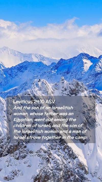 Picture 02 - Leviticus 24:10 ASV Mobile Phone Wallpaper - And the son of an Israelitish woman, whose father - Mobile Bible Verse Wallpaper