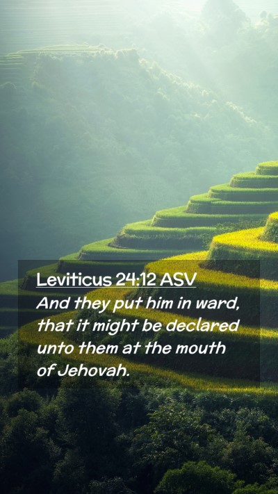 Picture 02 - Leviticus 24:12 ASV Mobile Phone Wallpaper - And they put him in ward, that it might be - Mobile Bible Verse Wallpaper