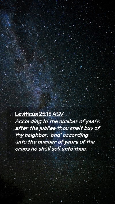 Picture 02 - Leviticus 25:15 ASV Mobile Phone Wallpaper - According to the number of years after the - Mobile Bible Verse Wallpaper