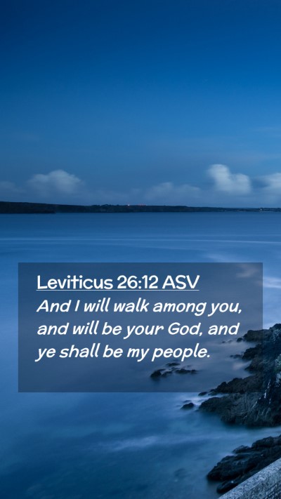 Picture 02 - Leviticus 26:12 ASV Mobile Phone Wallpaper - And I will walk among you, and will be your God, - Mobile Bible Verse Wallpaper