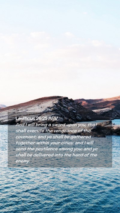 Picture 02 - Leviticus 26:25 ASV Mobile Phone Wallpaper - And I will bring a sword upon you, that shall - Mobile Bible Verse Wallpaper