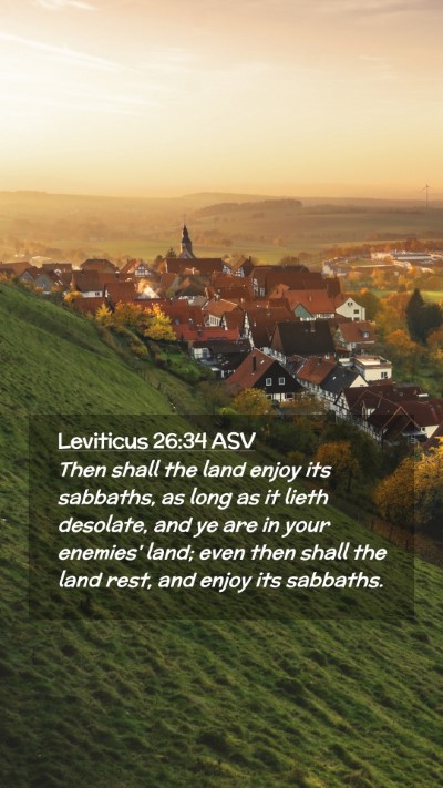 Picture 02 - Leviticus 26:34 ASV Mobile Phone Wallpaper - Then shall the land enjoy its sabbaths, as long - Mobile Bible Verse Wallpaper