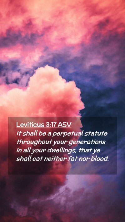 Picture 02 - Leviticus 3:17 ASV Mobile Phone Wallpaper - It shall be a perpetual statute throughout your - Mobile Bible Verse Wallpaper