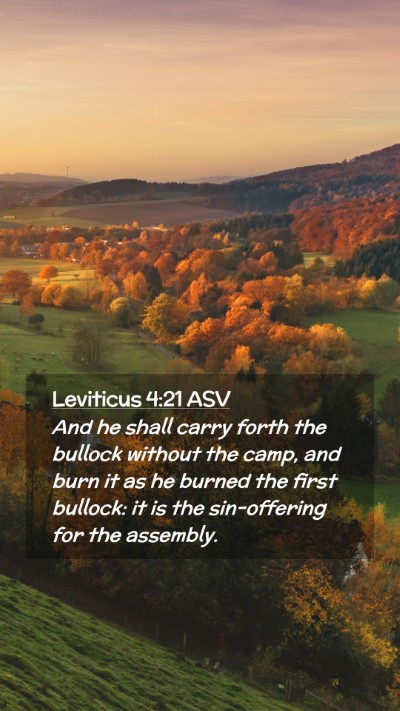 Picture 02 - Leviticus 4:21 ASV Mobile Phone Wallpaper - And he shall carry forth the bullock without the - Mobile Bible Verse Wallpaper